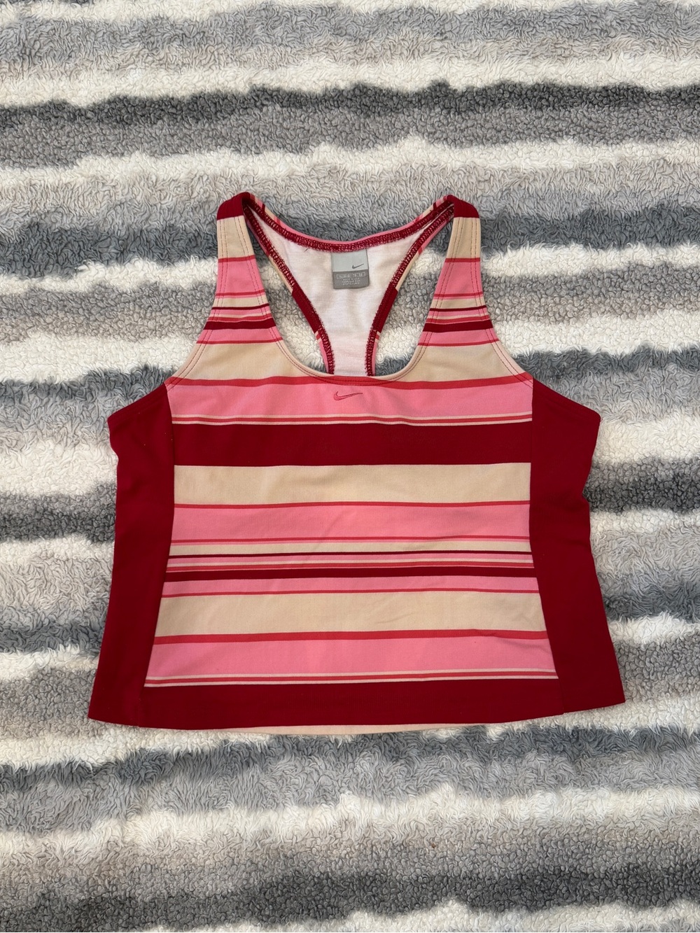Vintage Nike Striped Racerback Tank Top XL